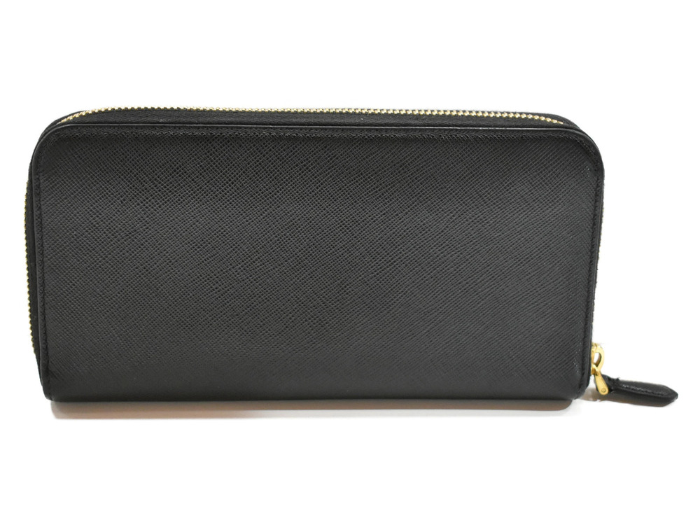 Prada Long Wallet Black Saffiano Leather Saffiano